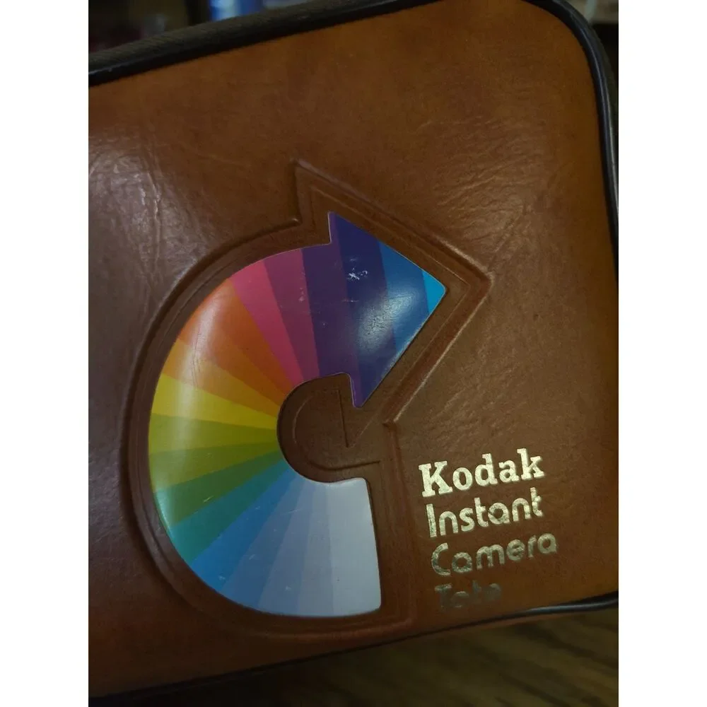 Vintage Kodak film instant camera tote bag purse rainbow